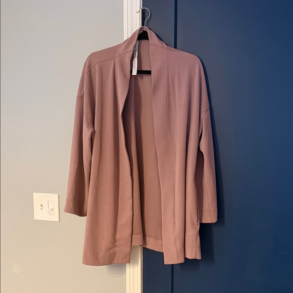 Women's lululemon softstreme kimono open jacket top cardigan pink 12 - Picture 2 of 6